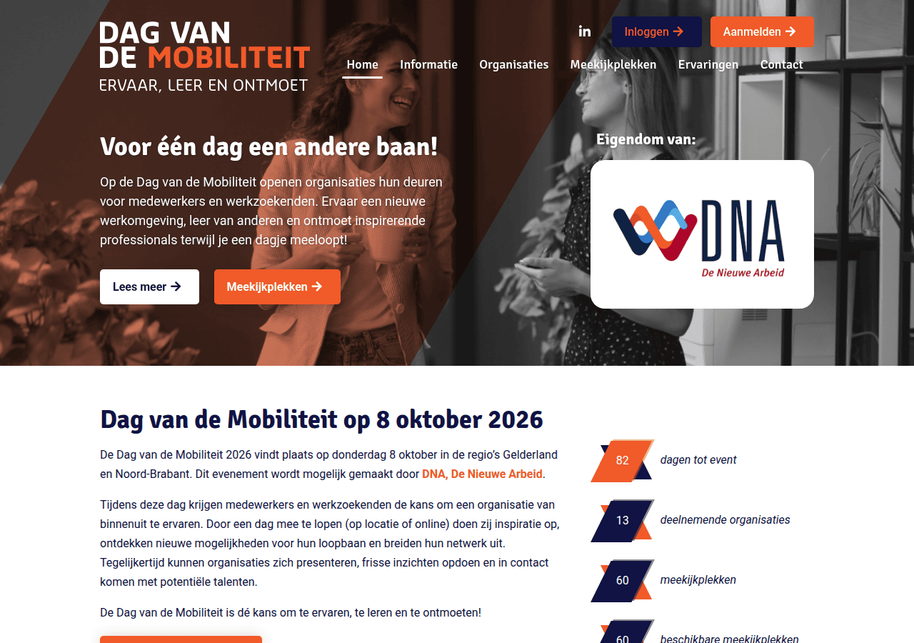 Screenshot of dagvandemobiliteit.nl