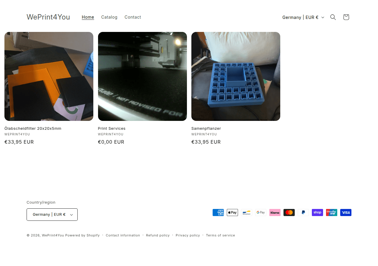 Screenshot of weprint4you.shop
