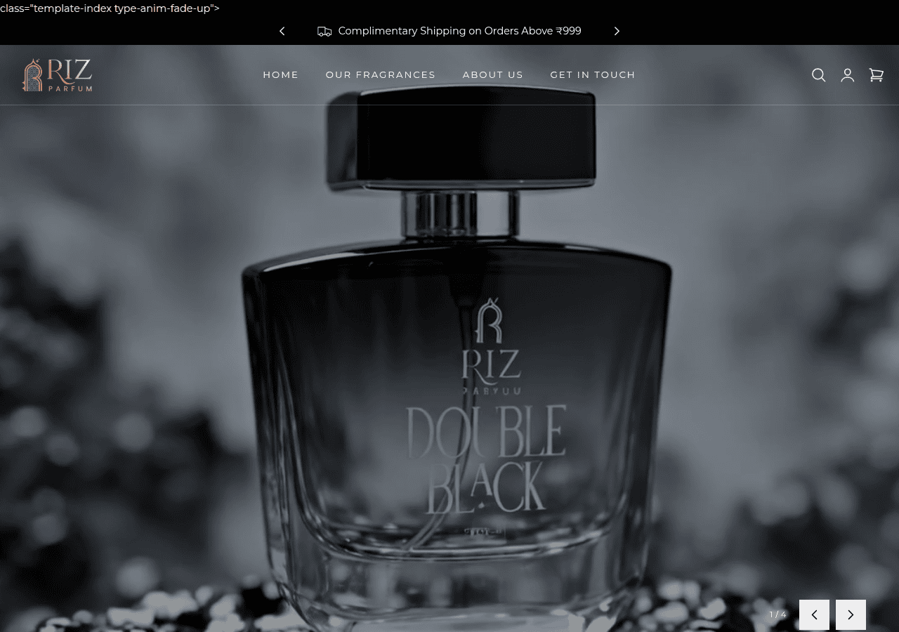 Screenshot of rizparfum.com