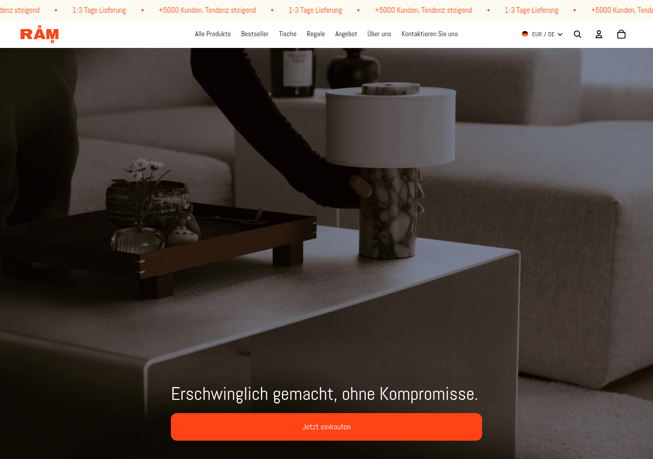Screenshot of raamint.de