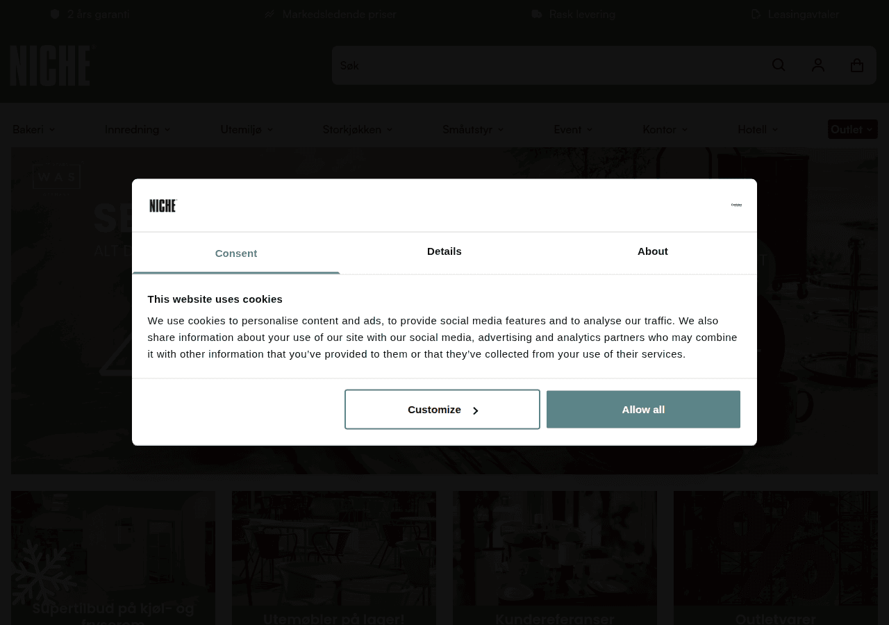 Screenshot of niche.no
