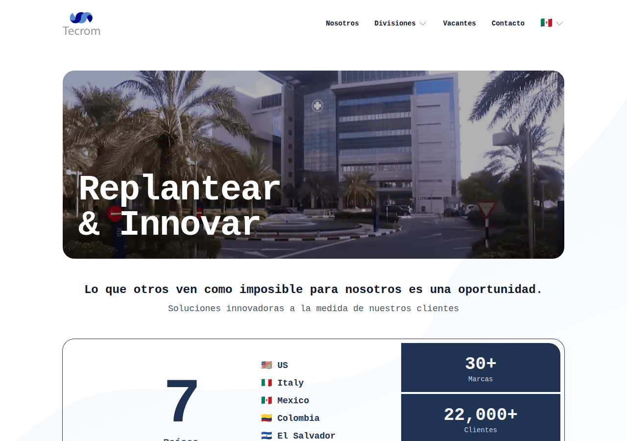 Screenshot of tecrom.com