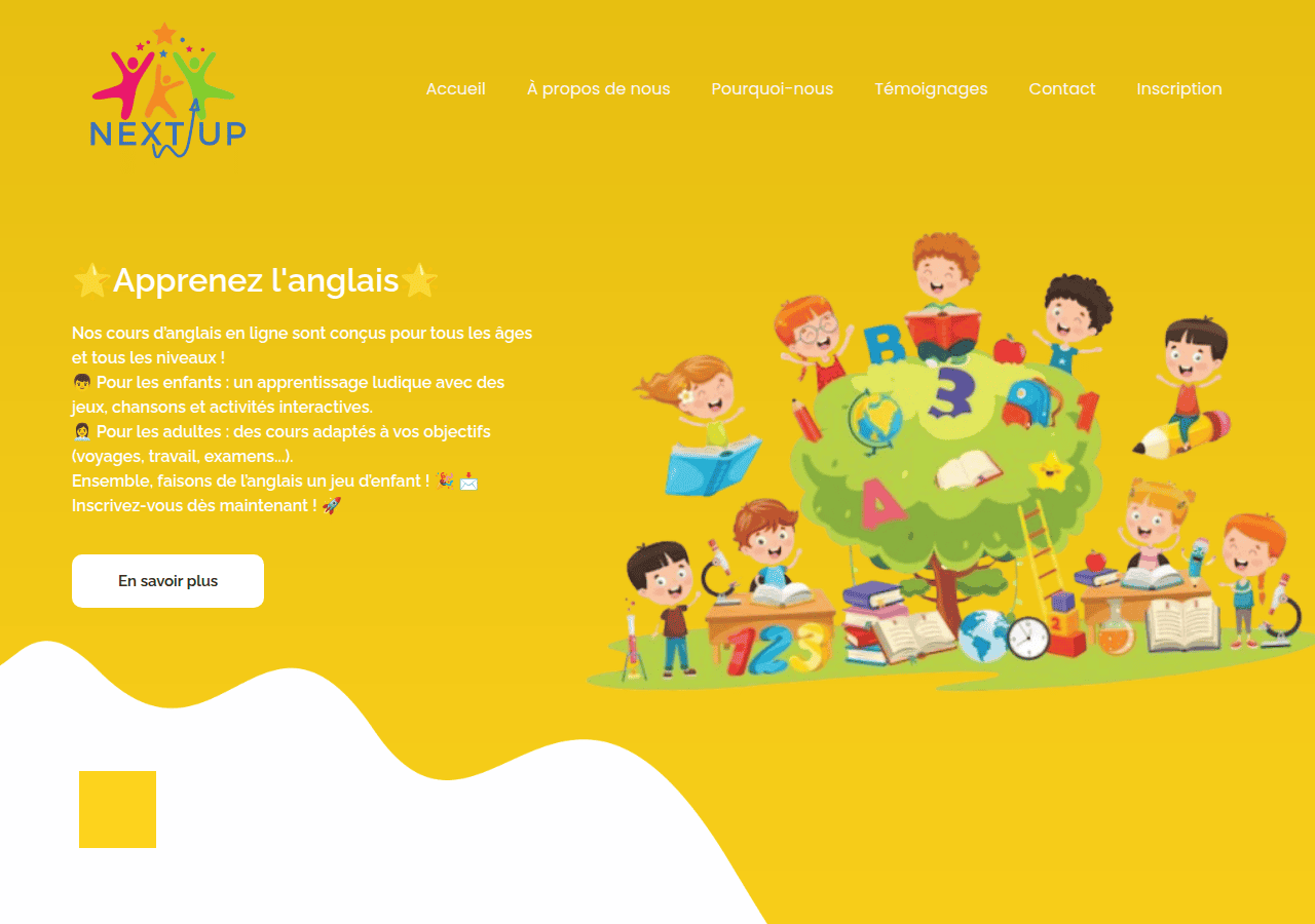 Screenshot of english-nextup.com