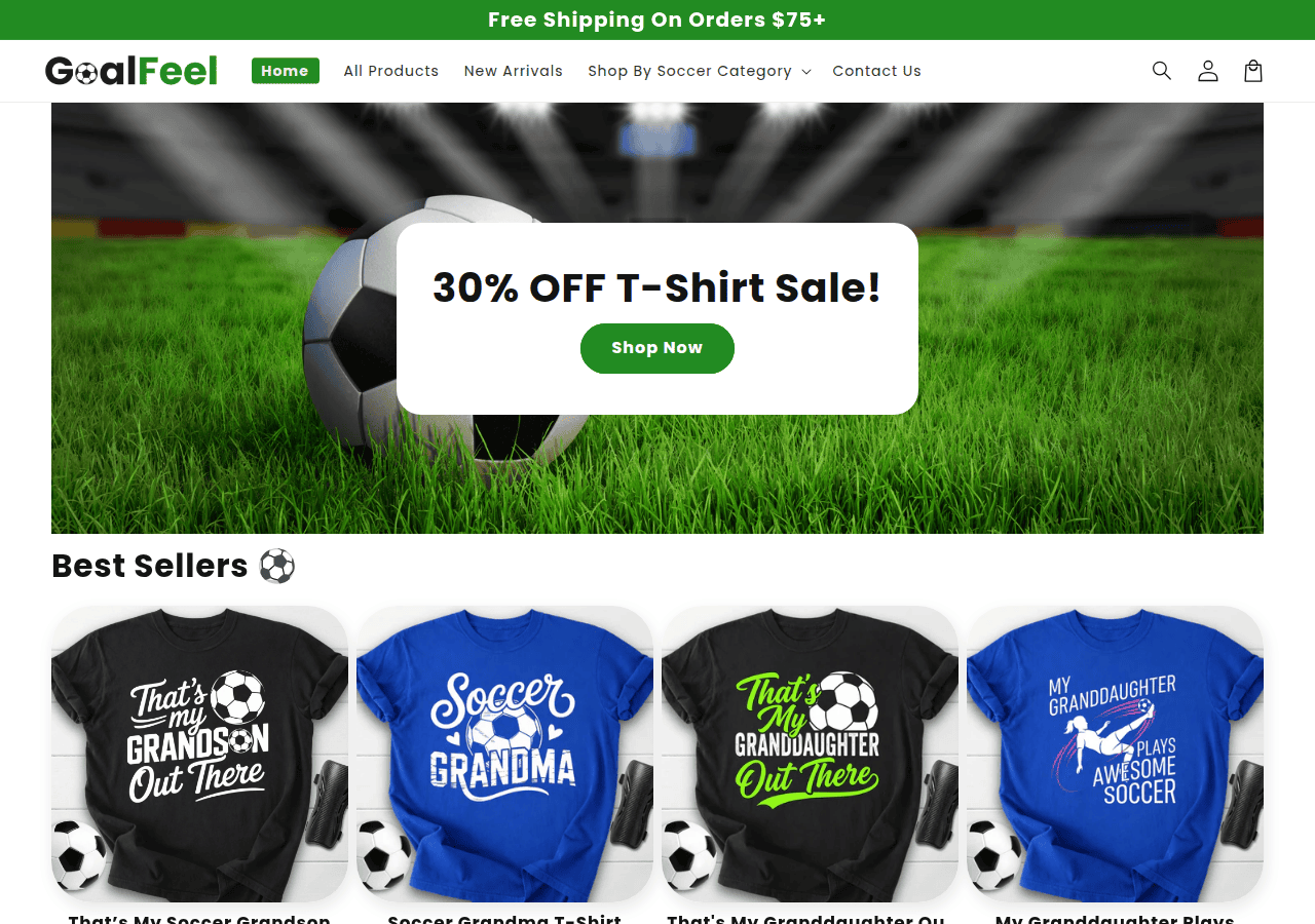 Screenshot of goalfeel.com