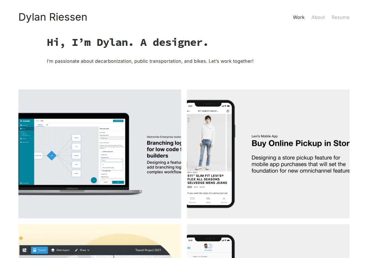 Screenshot of dylanriessen.com