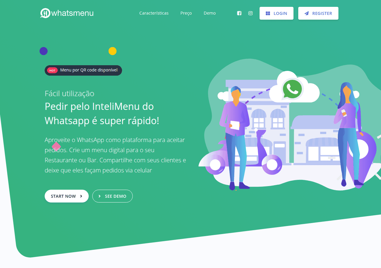 Screenshot of intelimenu.com.br