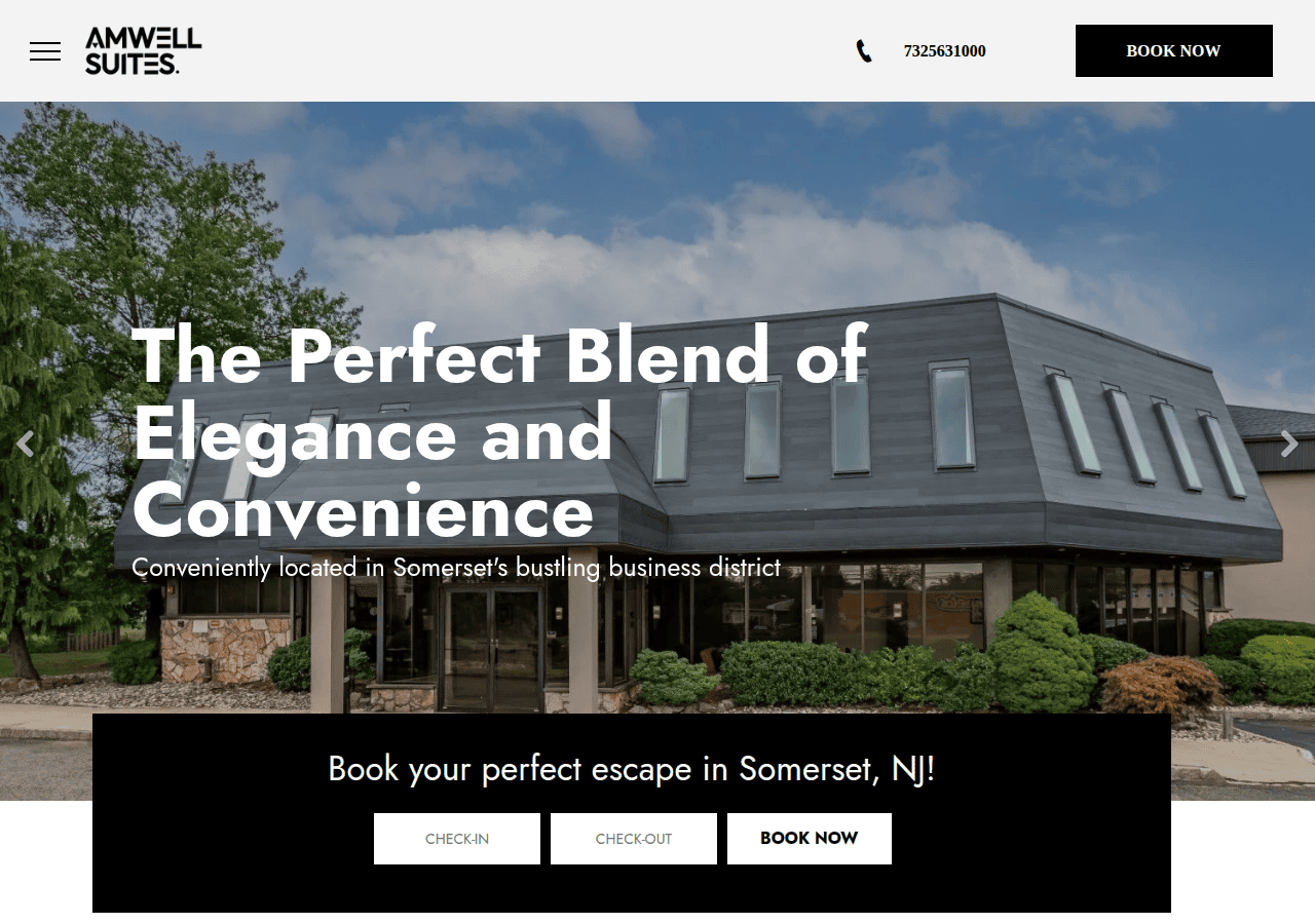 Screenshot of amwellsuites.com