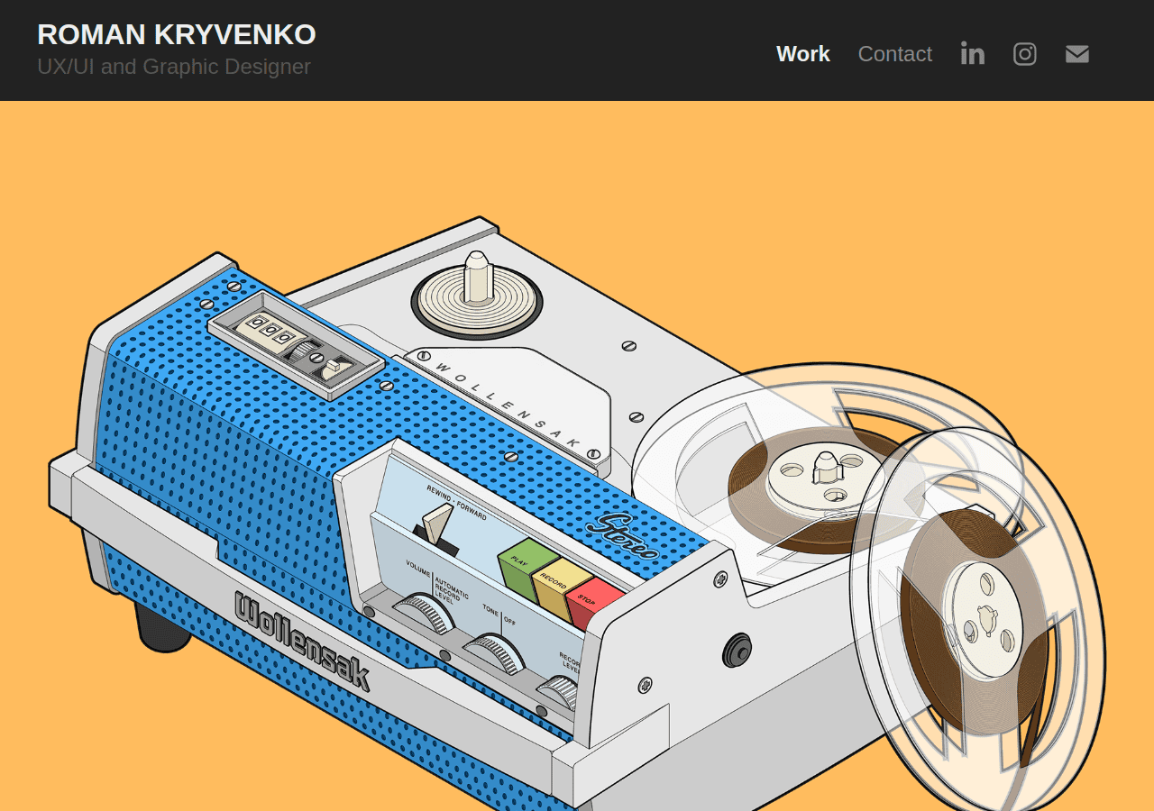 Screenshot of romakrivenko.com