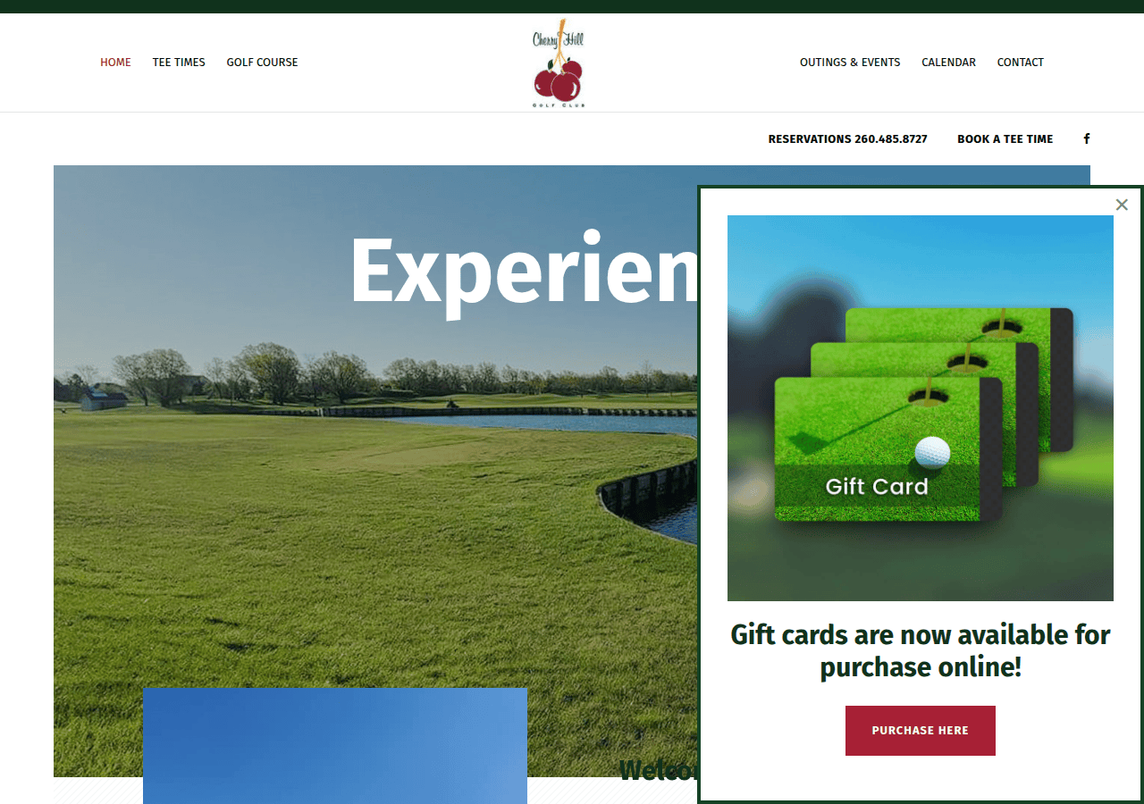 Screenshot of cherryhillgc.com