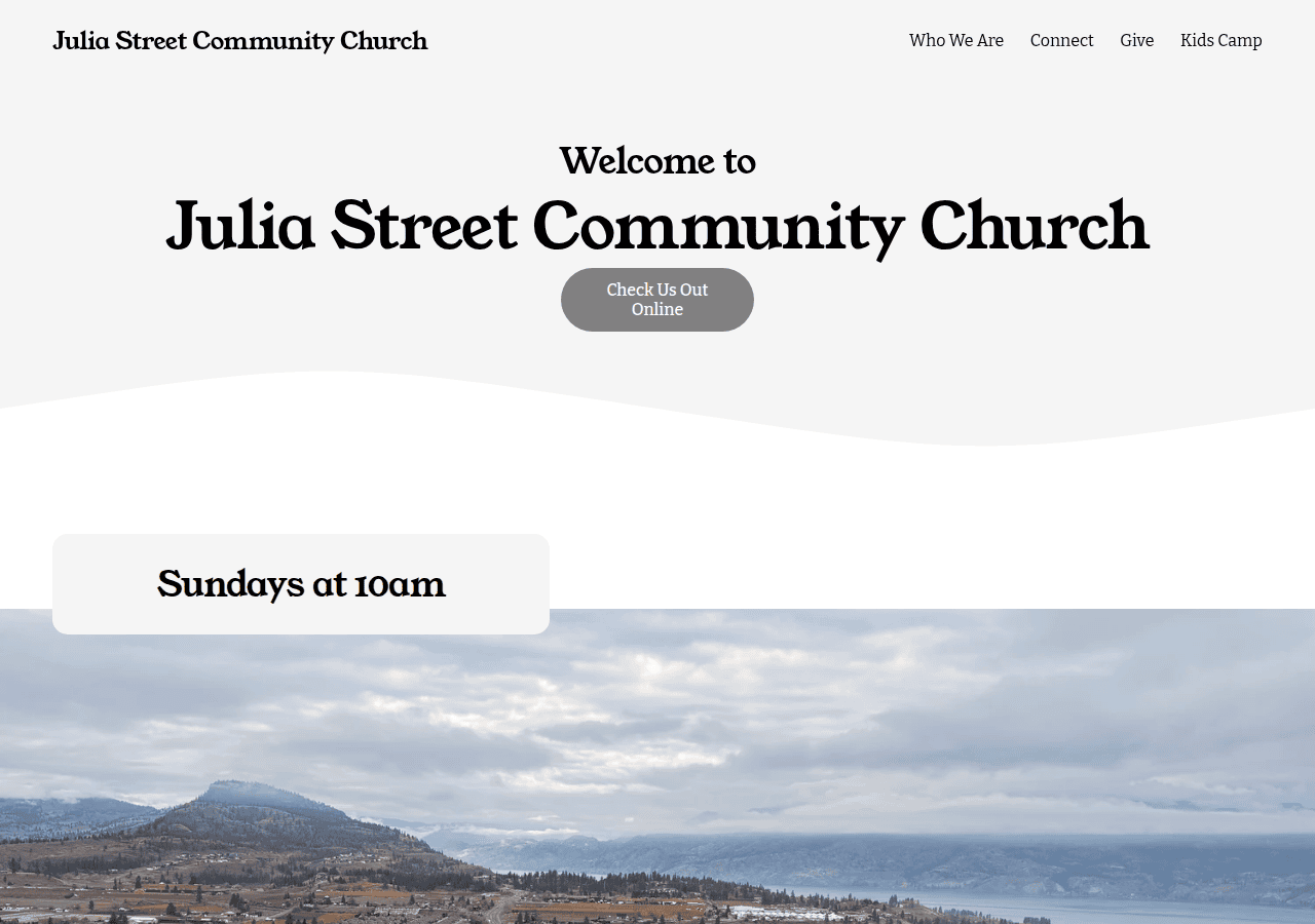 Screenshot of juliastreetchurch.com