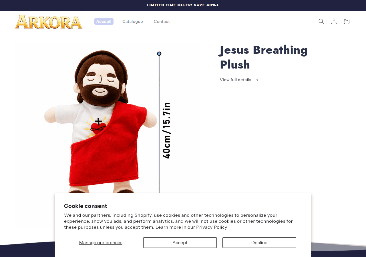 Screenshot of arkora.store