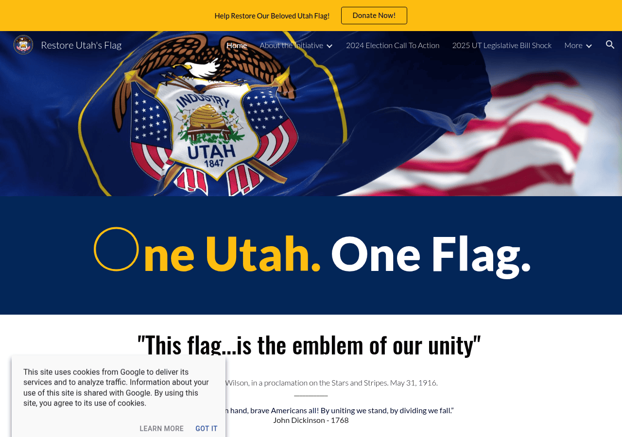 Screenshot of restoreutahsflag.com