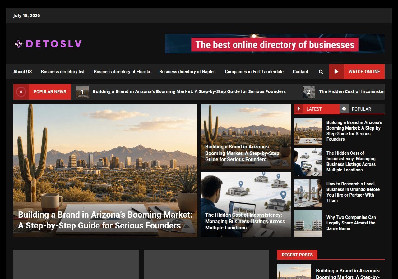 Screenshot of detoslv.com