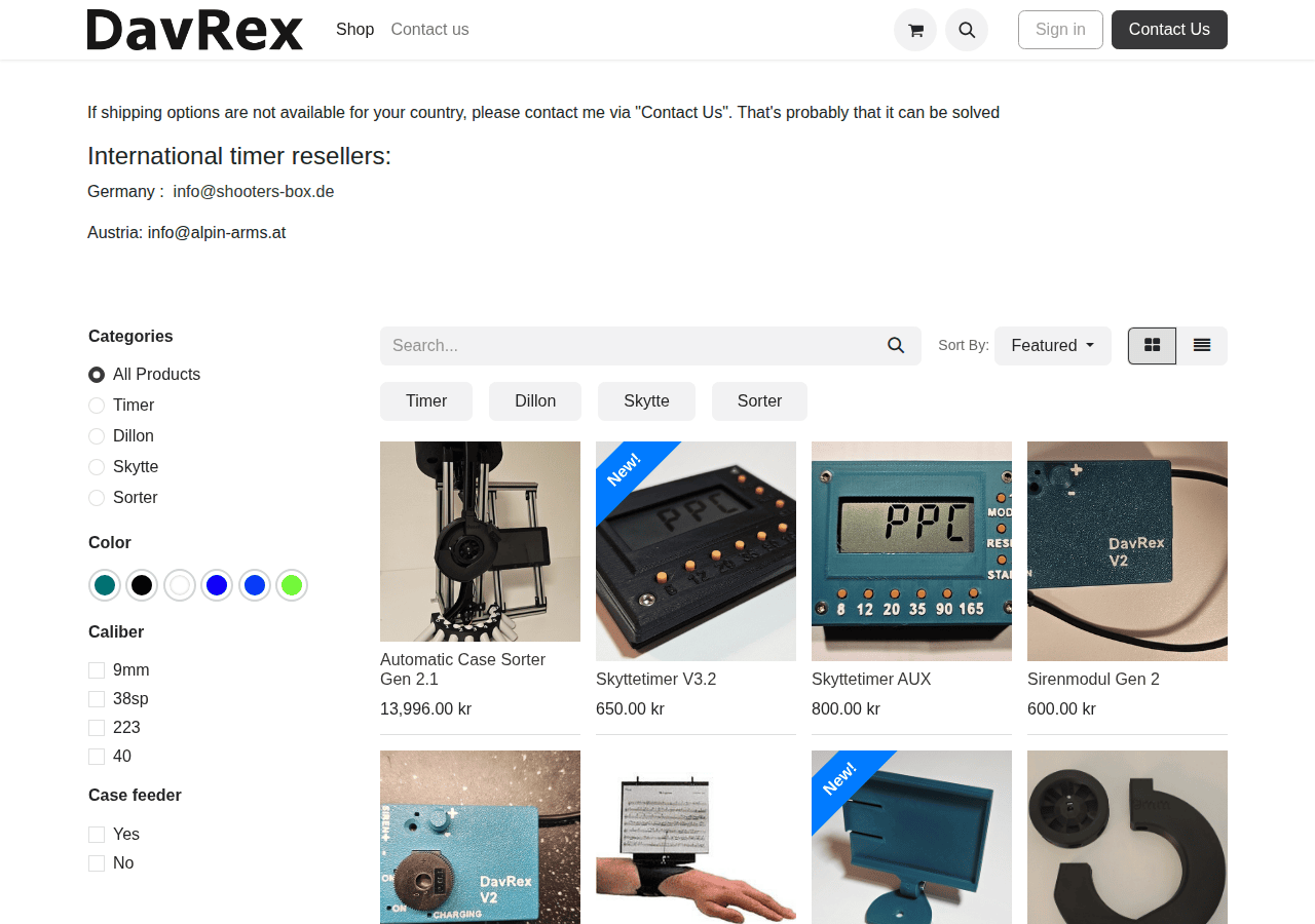 Screenshot of davrex.se