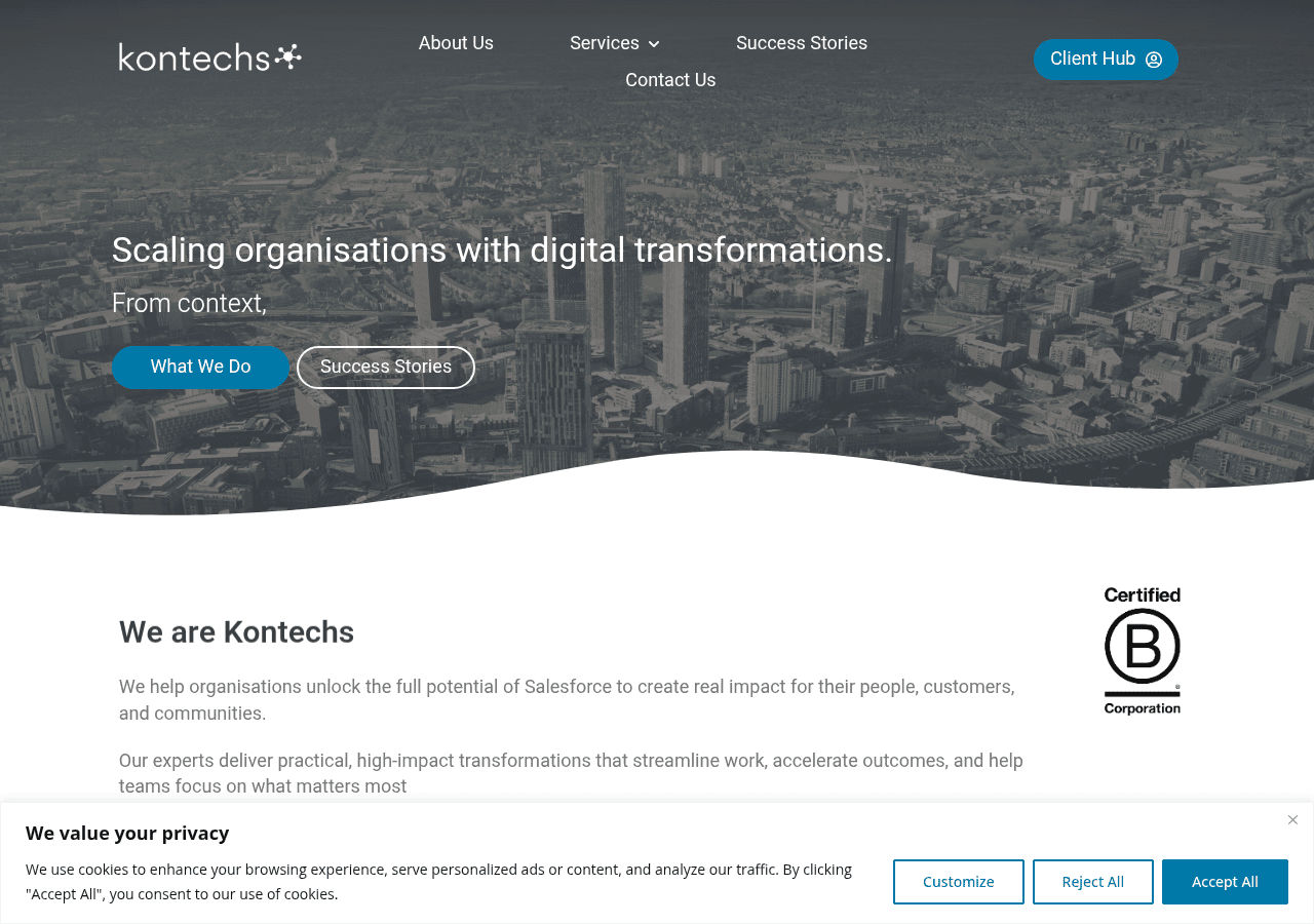 Screenshot of kontechs.co.uk