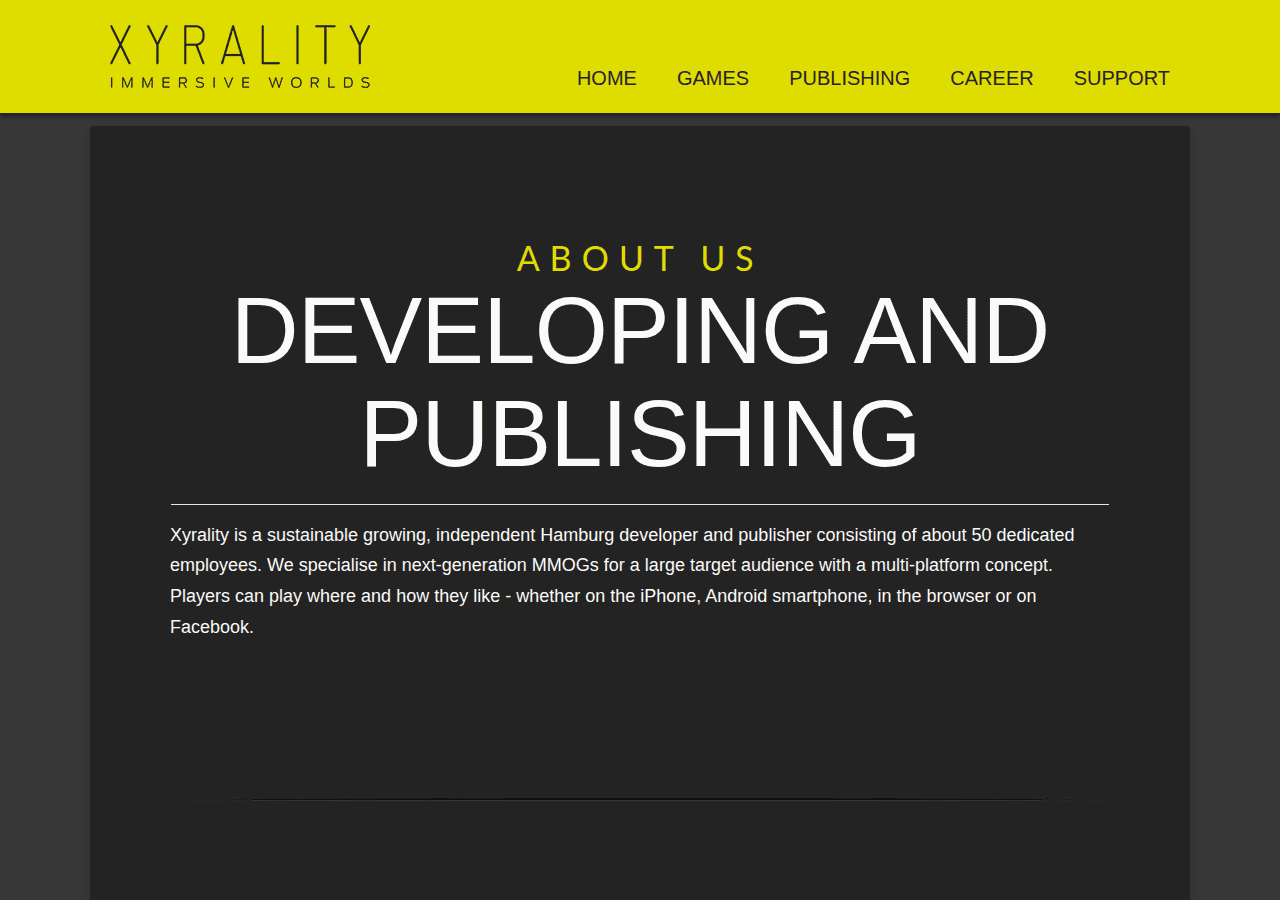 Screenshot of xyrality.com