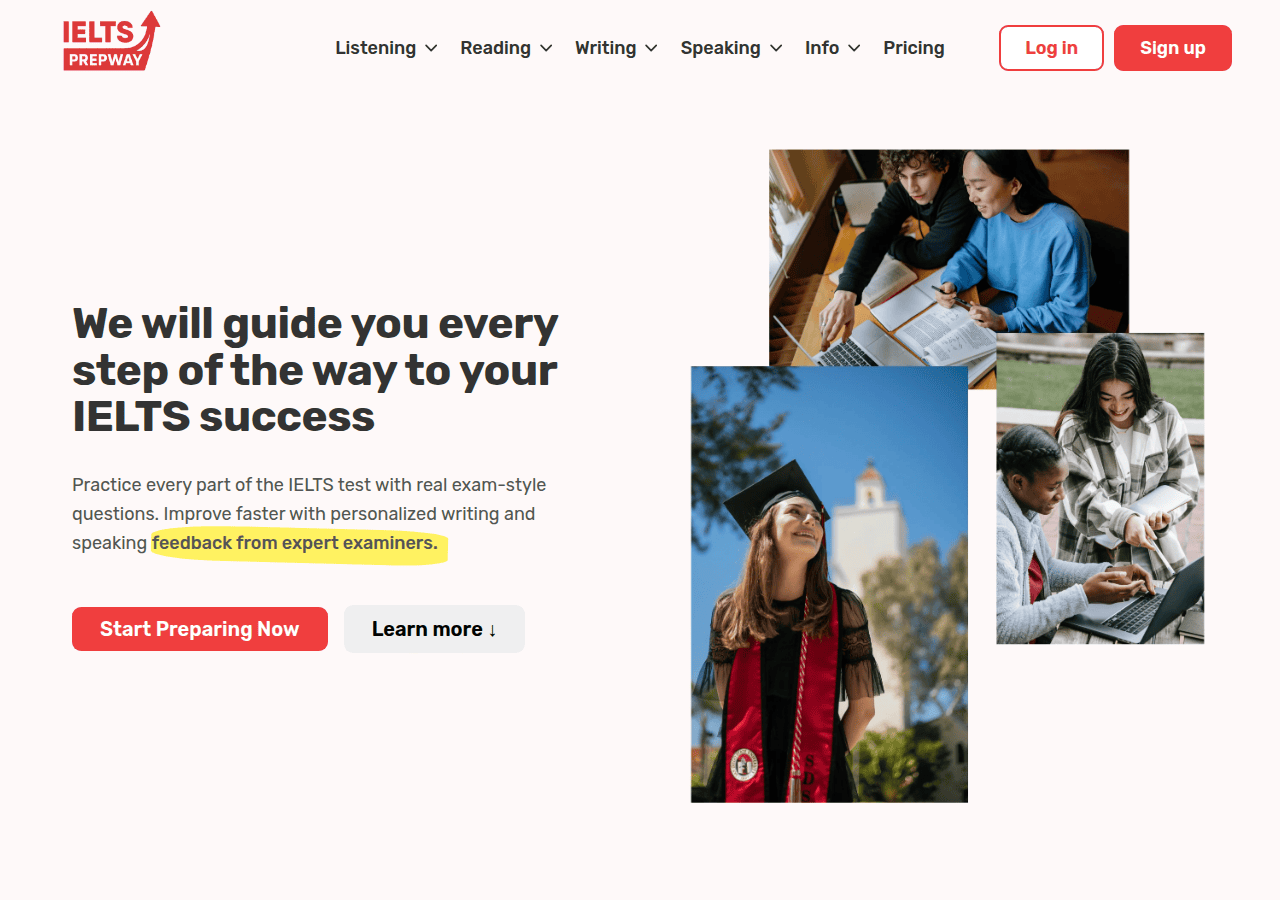 Screenshot of ieltsprepway.com