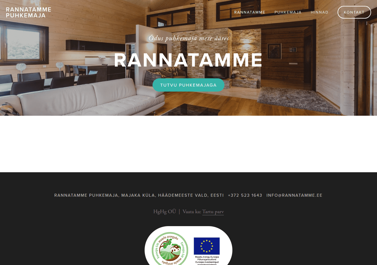 Screenshot of rannatamme.ee