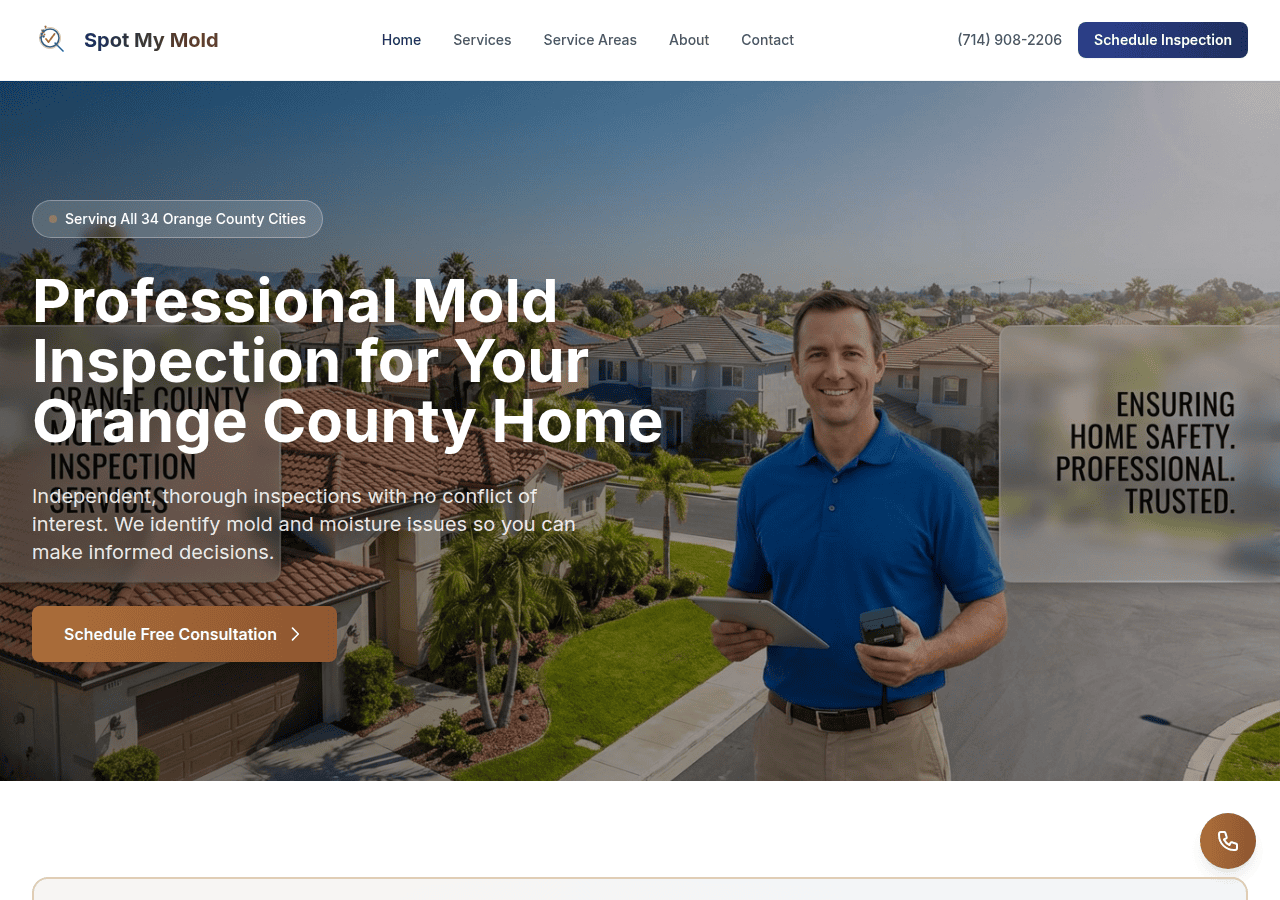 Screenshot of spotmymold.com