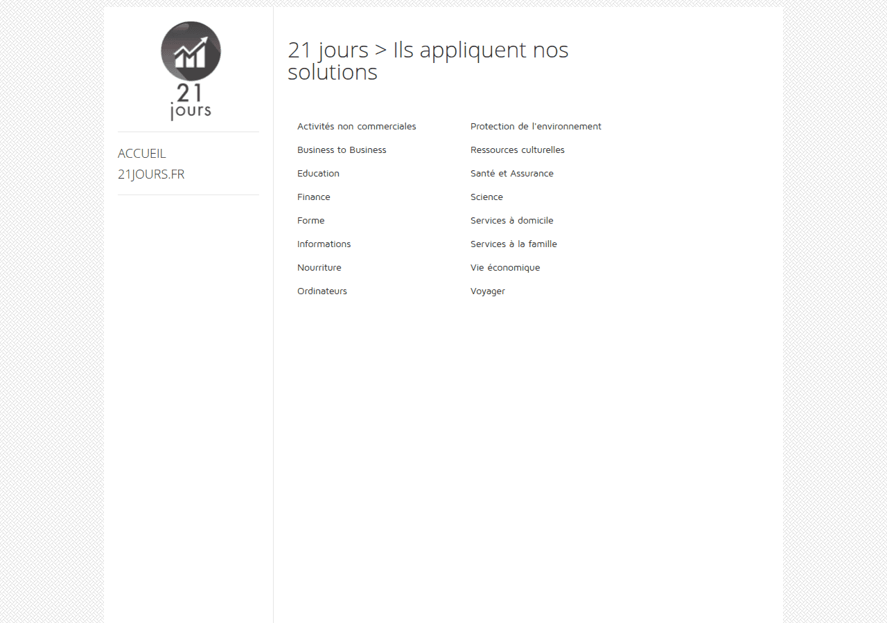Screenshot of 21jours.fr