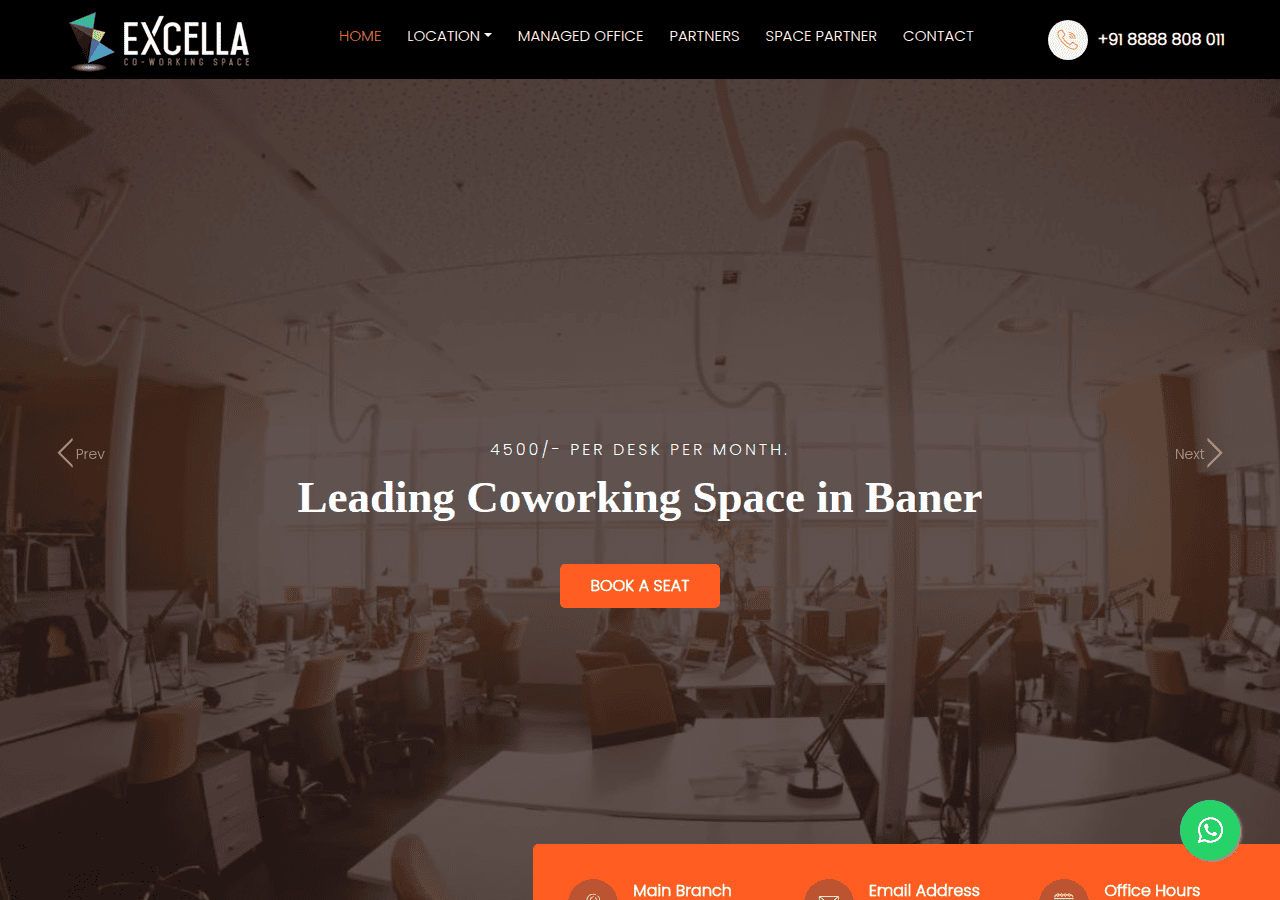 Screenshot of excellacowork.in