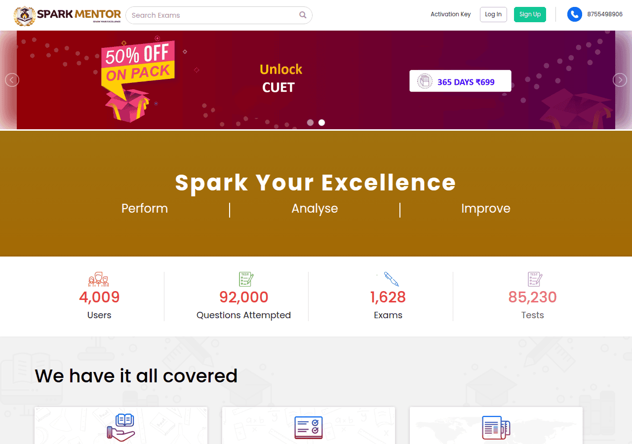 Screenshot of sparkmentor.org
