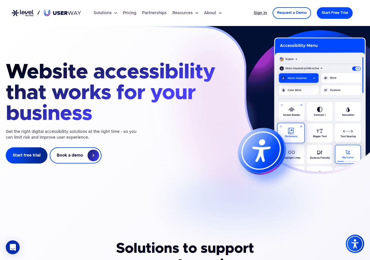 Screenshot of userway.org
