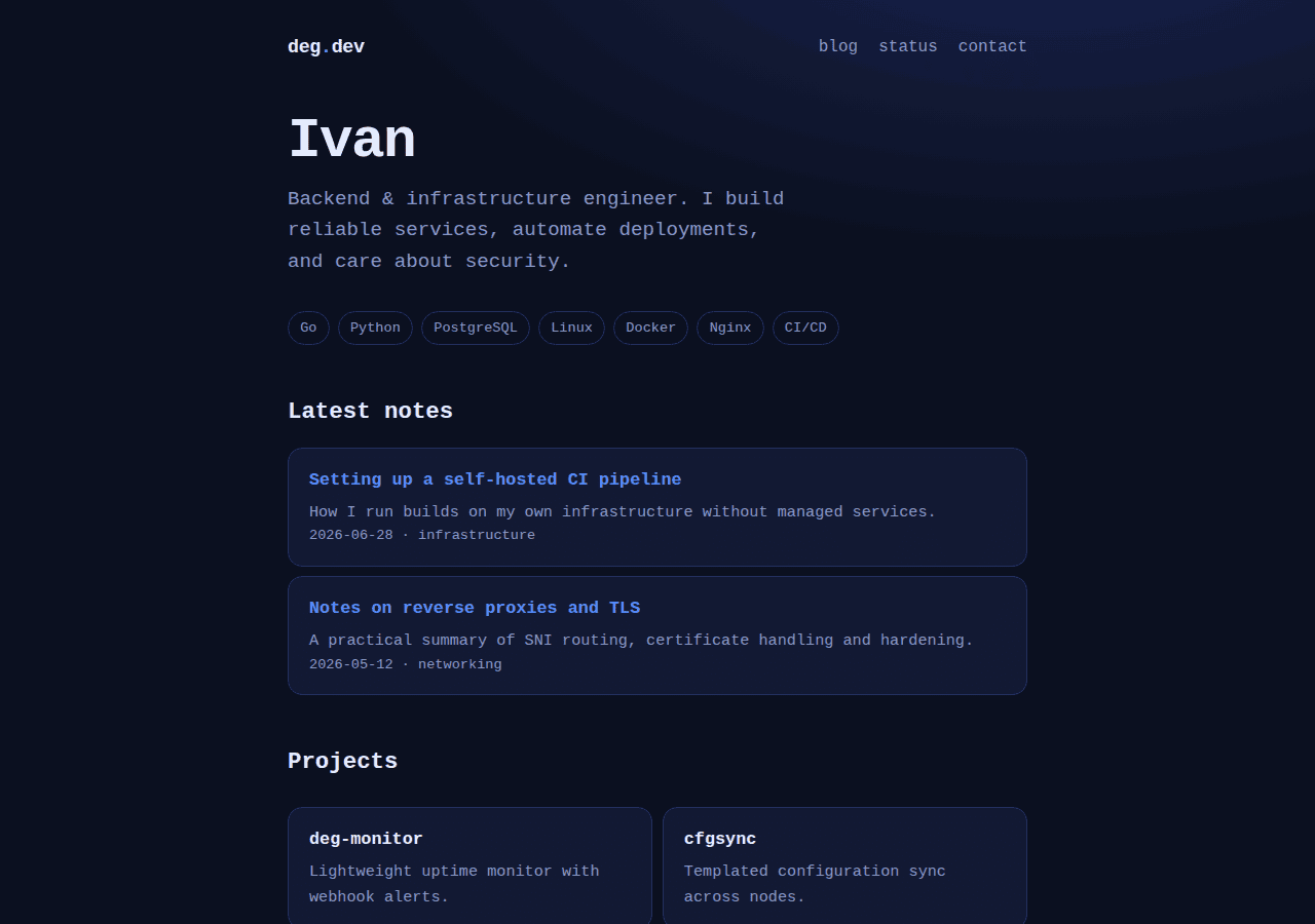 Screenshot of deg-dev.net