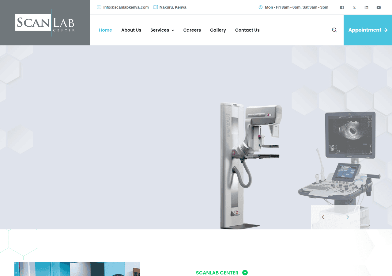 Screenshot of scanlabkenya.com