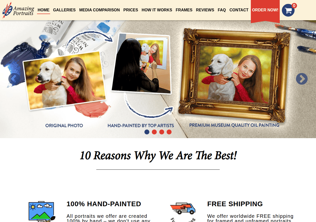 Screenshot of amazing-portraits.com