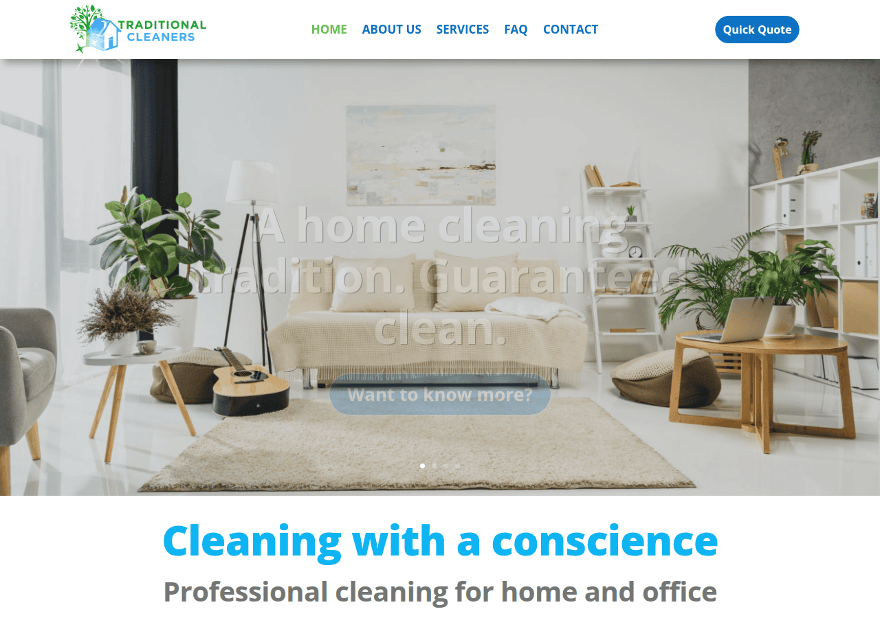 Screenshot of traditionalcleaners.com