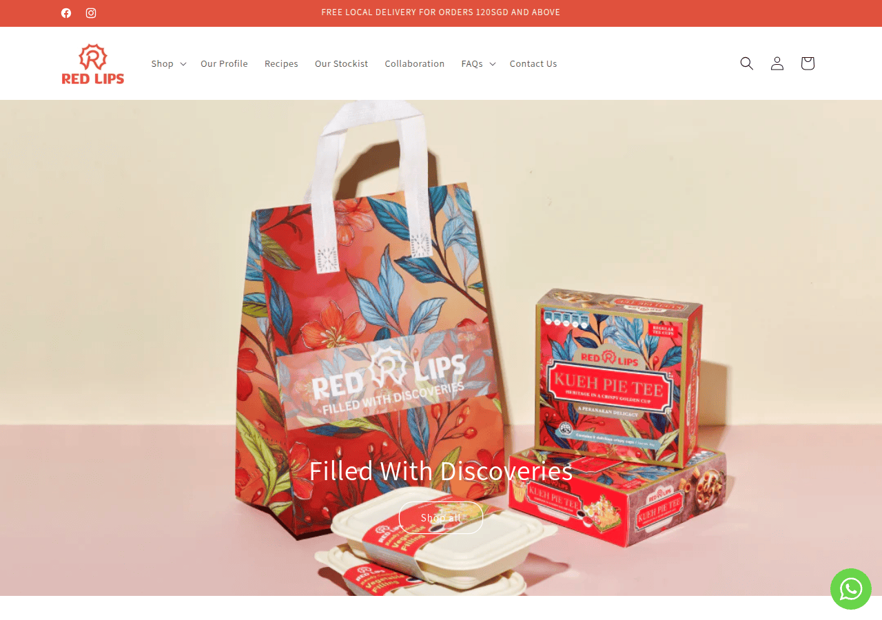 Screenshot of redlipsfoods.com