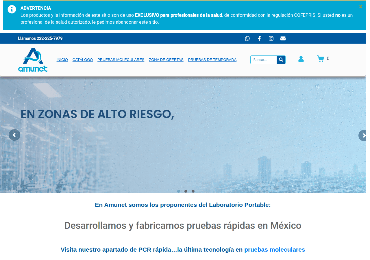 Screenshot of amunet.com.mx