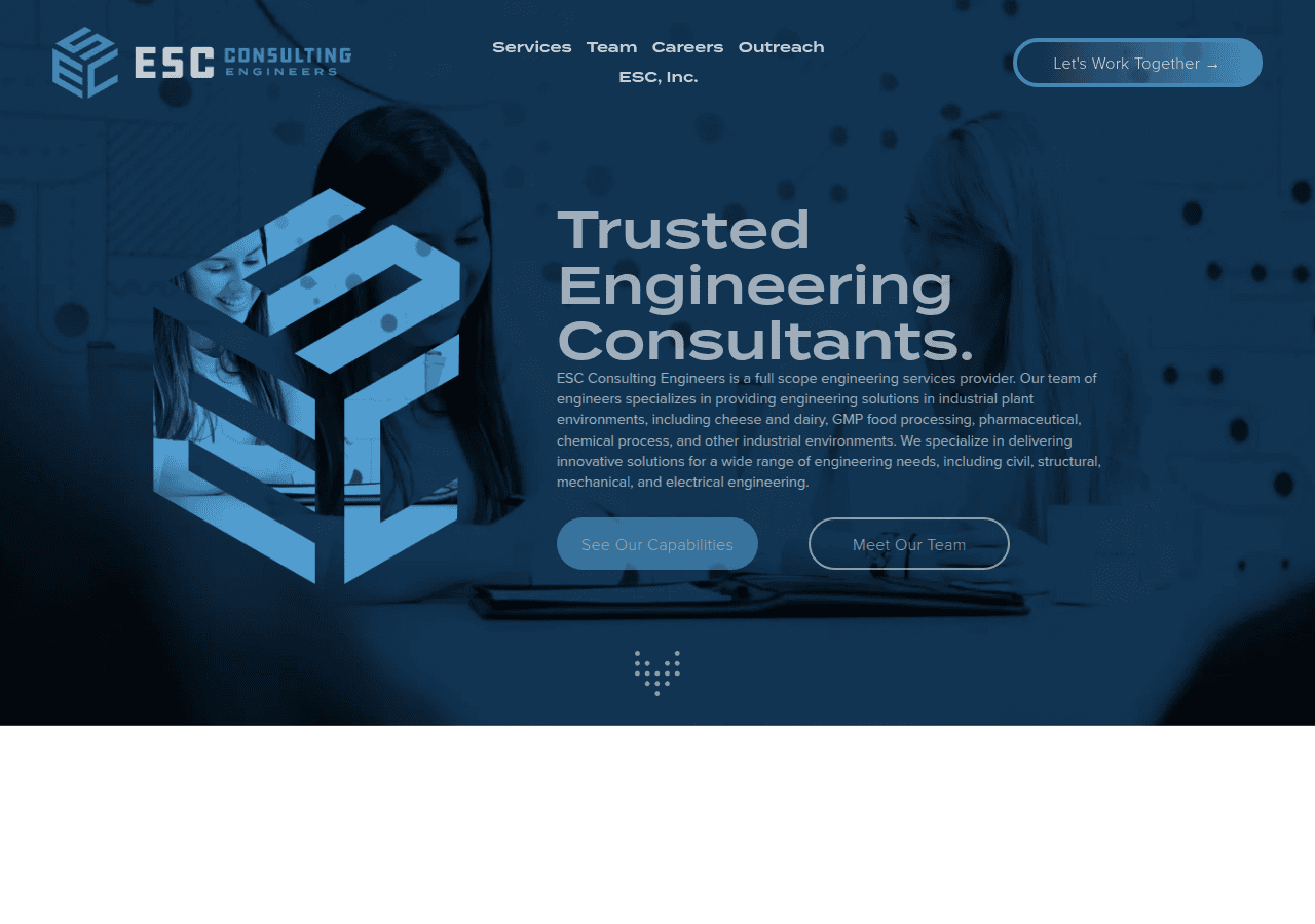 Screenshot of escconsultingengineers.com