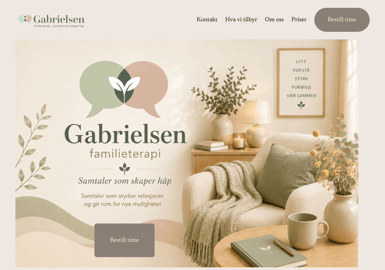 Screenshot of gabrielsenfamilieterapi.no