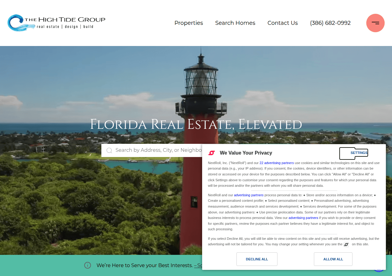 Screenshot of floridahightide.com