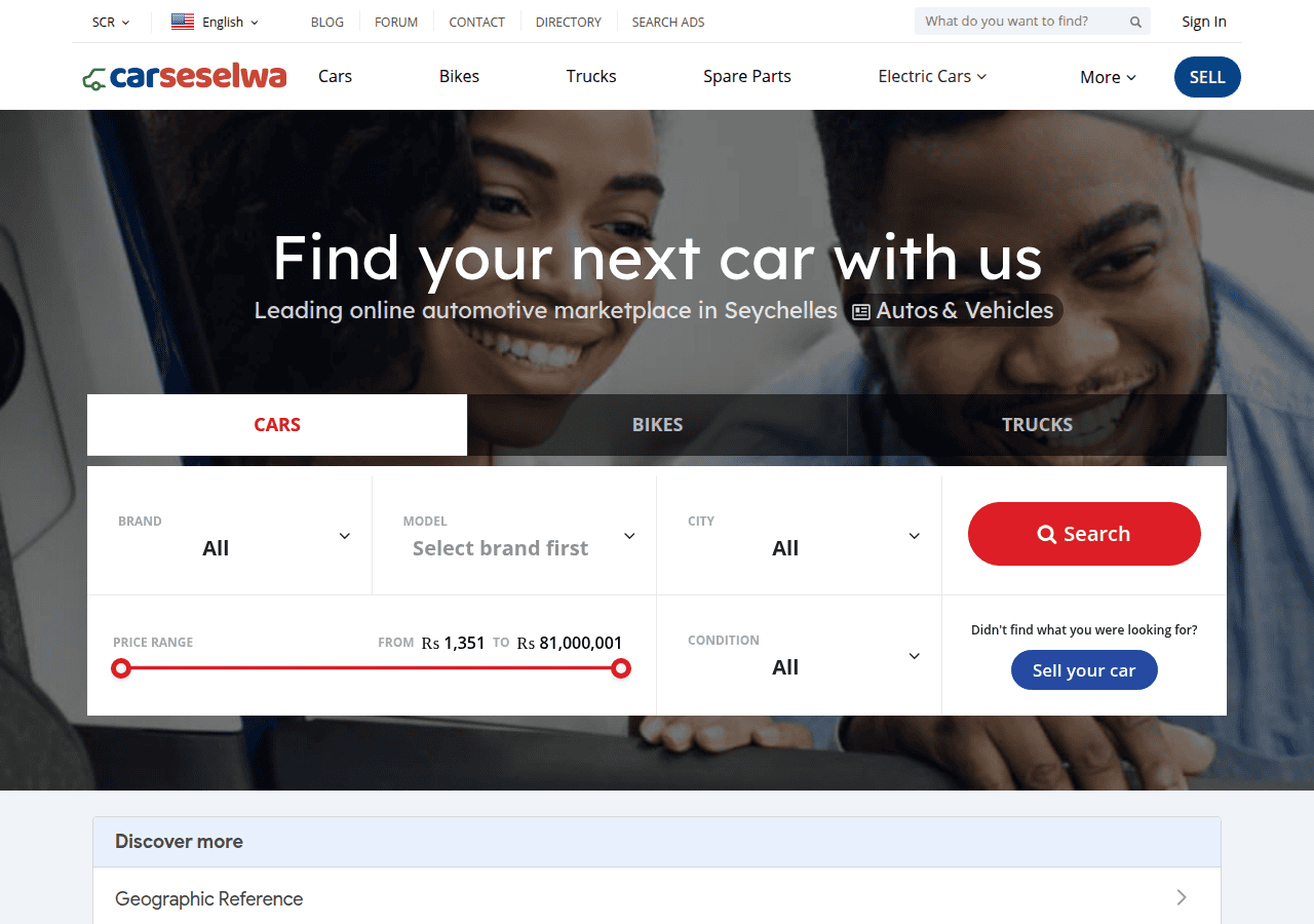 Screenshot of carseselwa.com