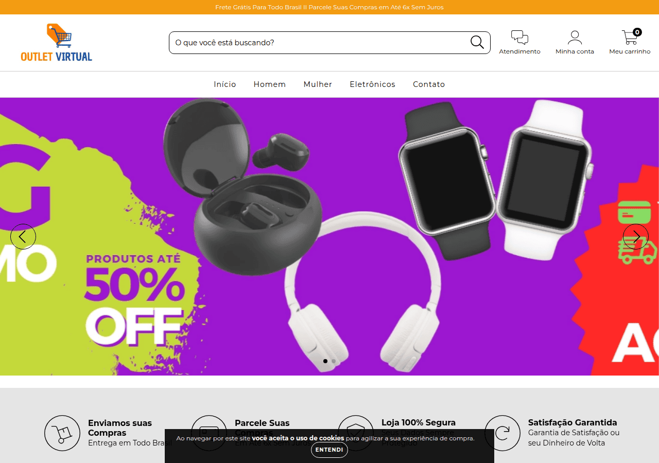 Screenshot of lojavirtualnuvem.com.br