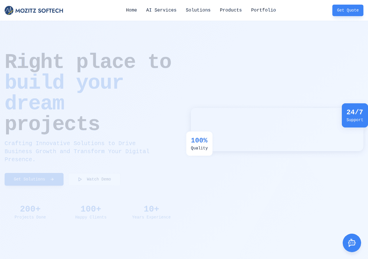 Screenshot of moziztech.com
