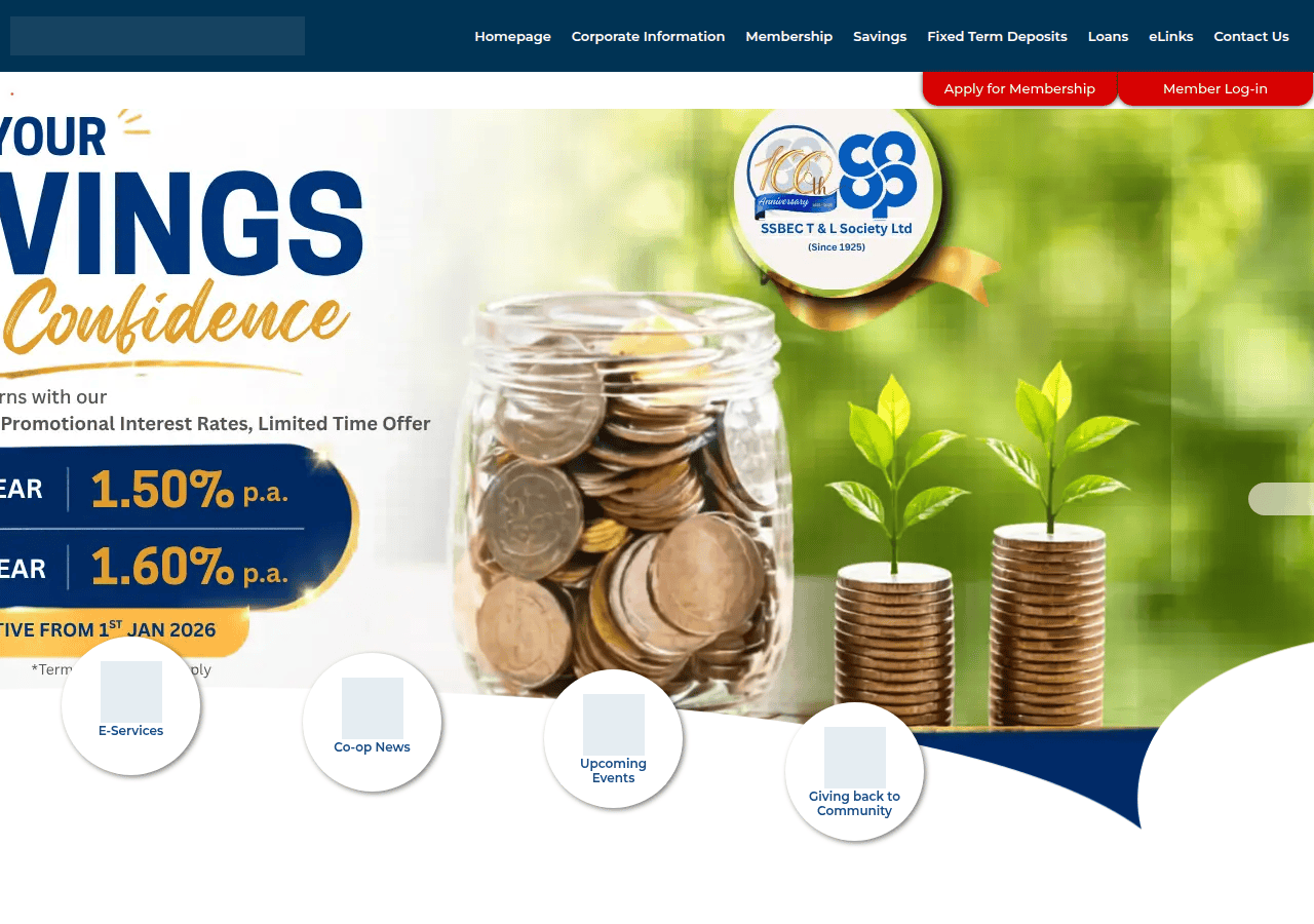 Screenshot of ssbec.coop