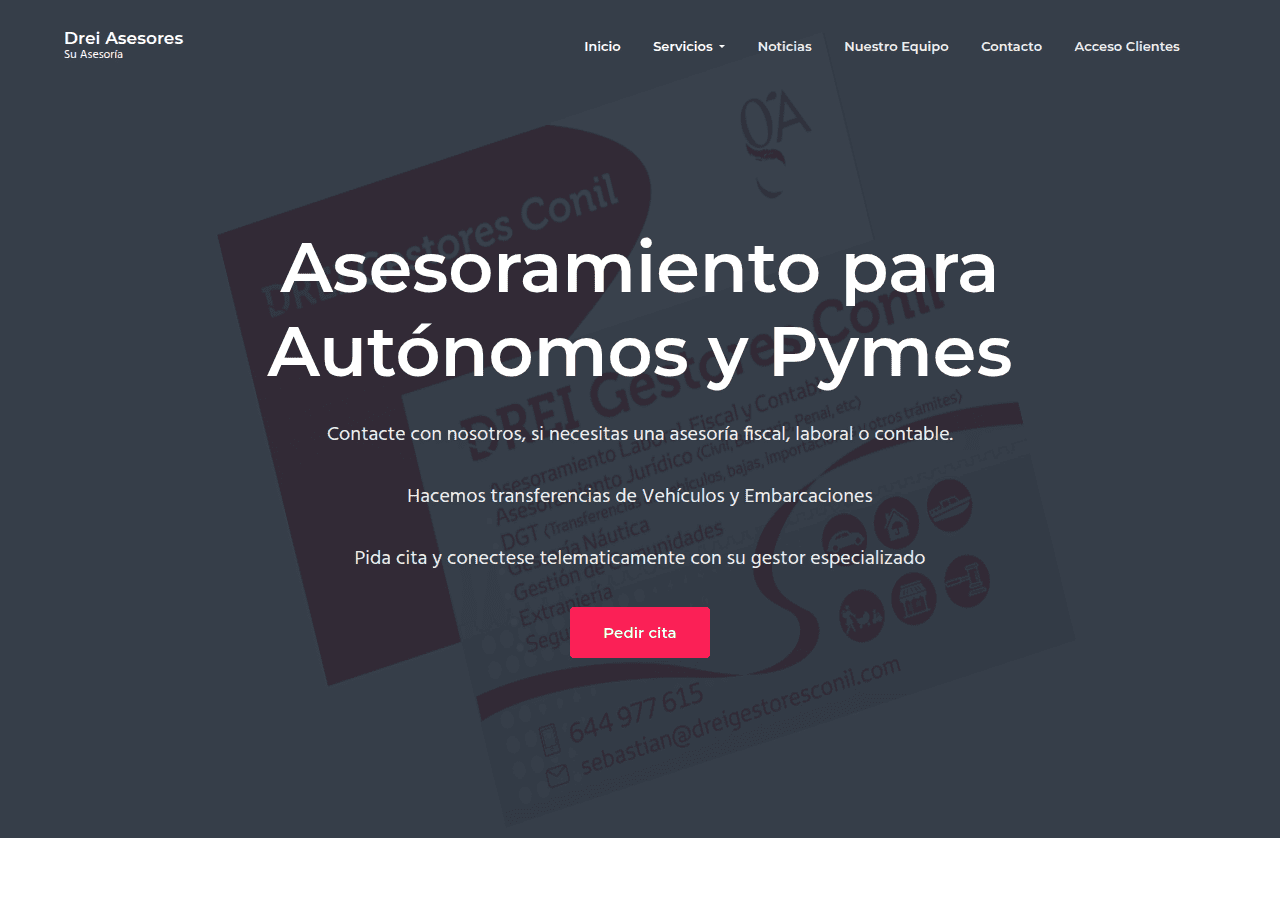 Screenshot of dreiasesores.com