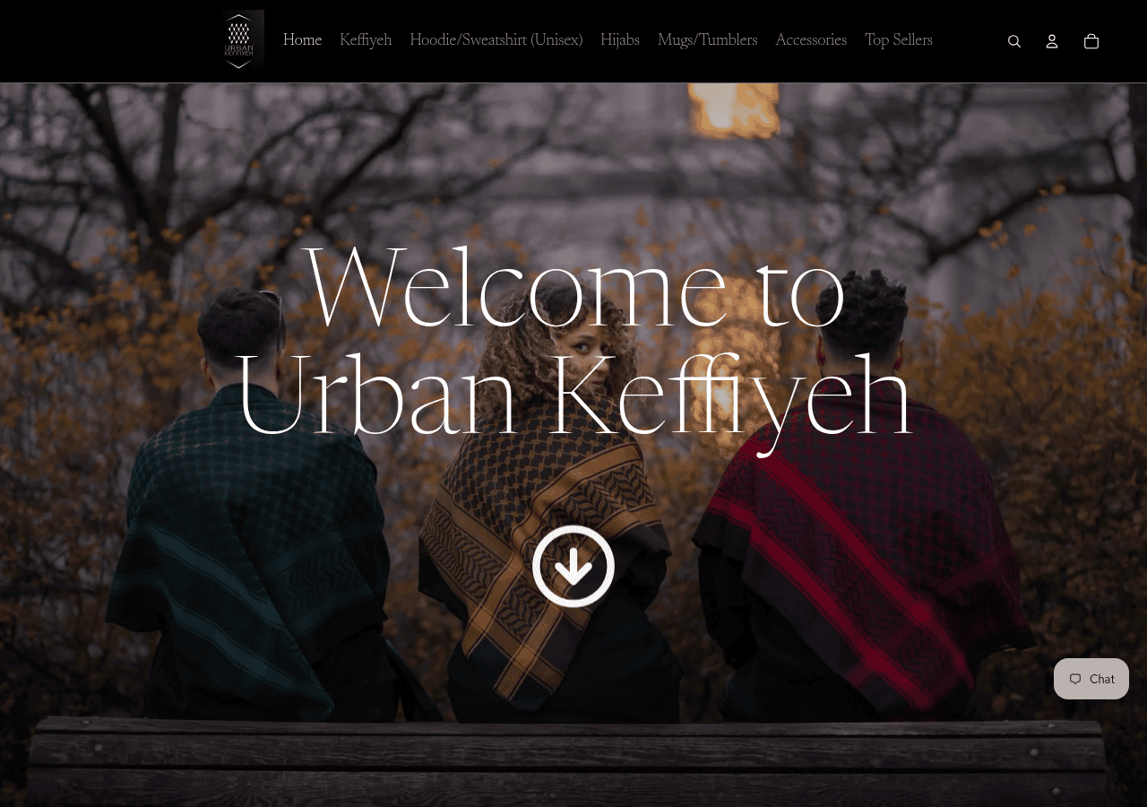 Screenshot of urbankeffiyeh.ca