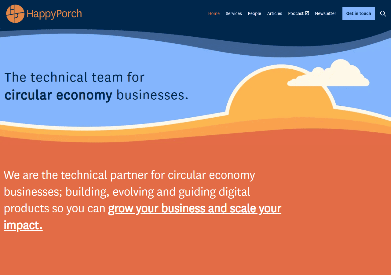 Screenshot of happyporch.com