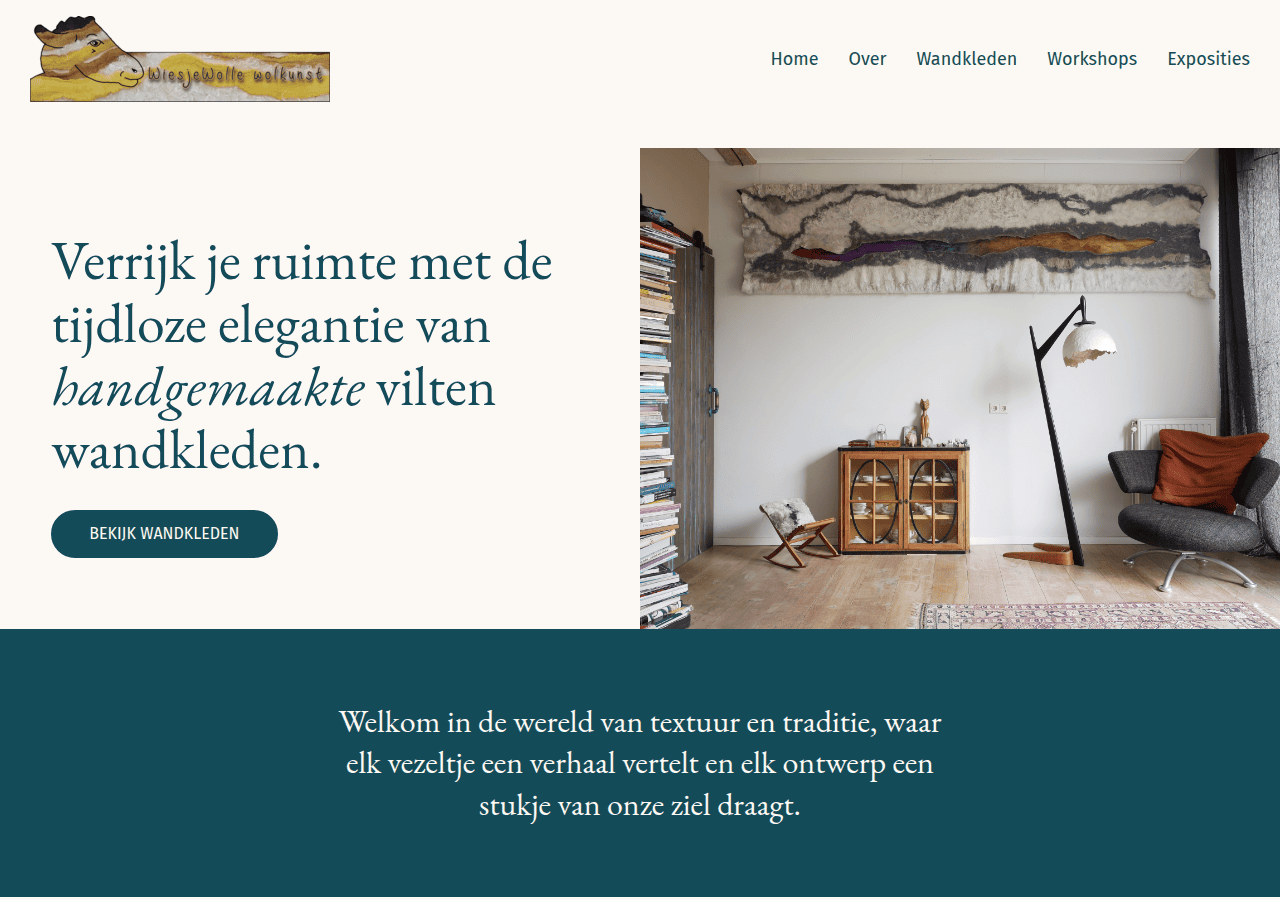 Screenshot of wiesjewolle.nl