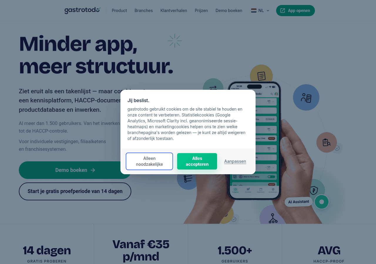 Screenshot of gastrotodo.nl