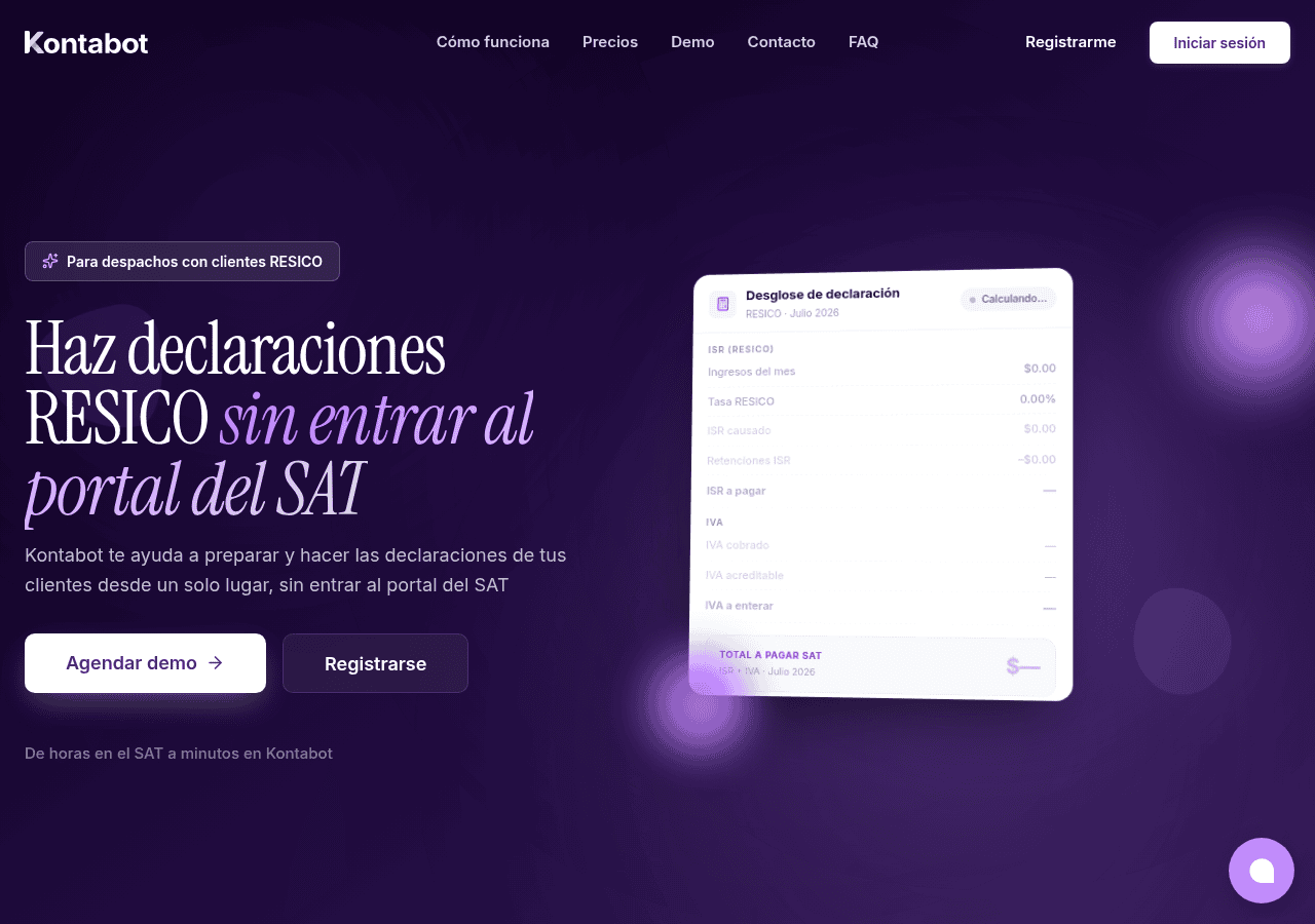 Screenshot of kontabot.mx