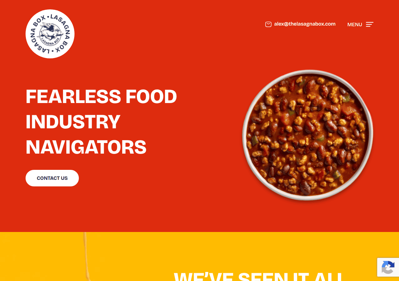Screenshot of thelasagnabox.com