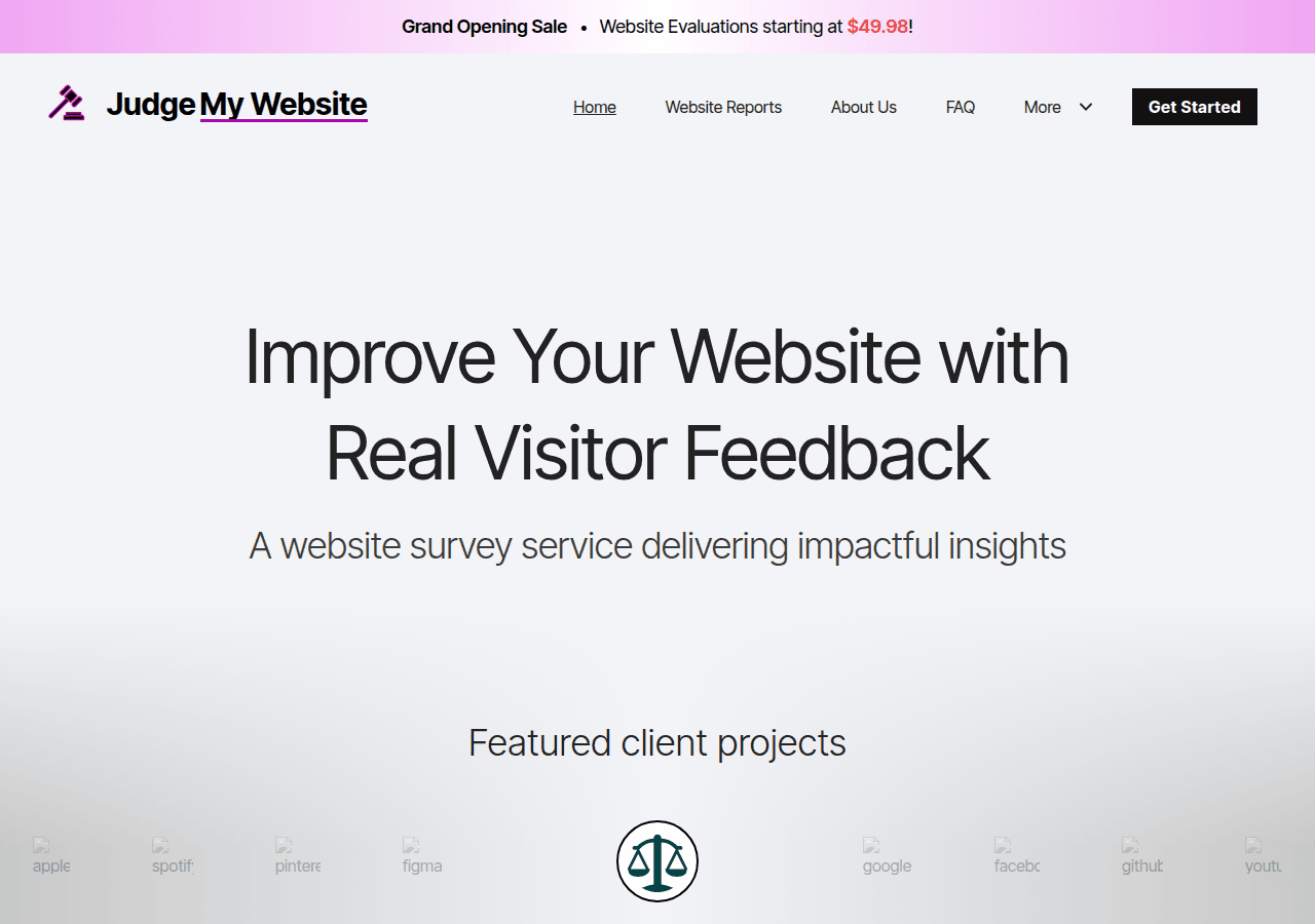 Screenshot of judgemywebsite.com