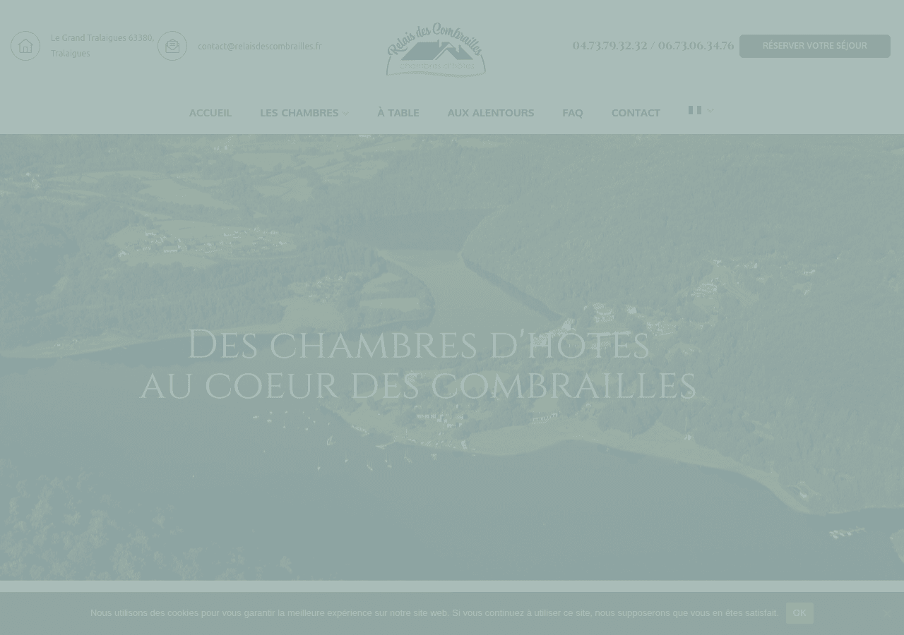 Screenshot of relaisdescombrailles.fr