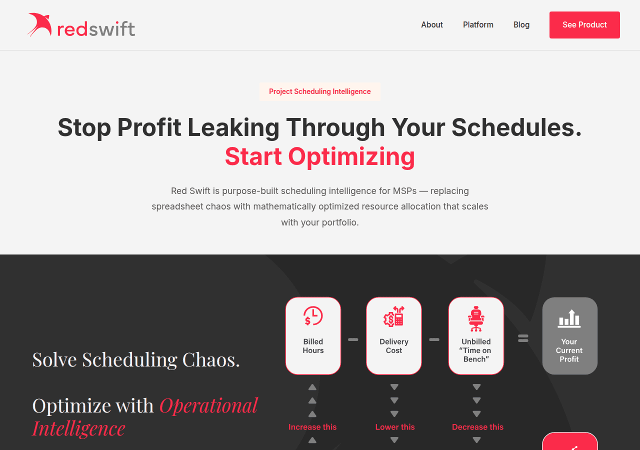 Screenshot of redswift.ai